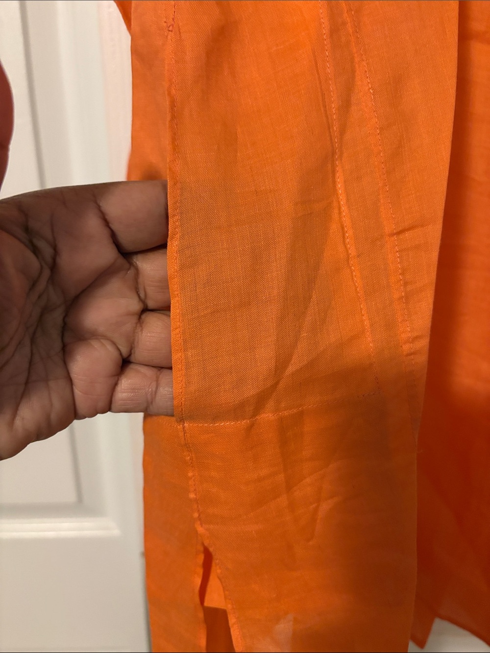 Women’s 2 piece Orange Tunic w/ Pant - Picture 3 of 8